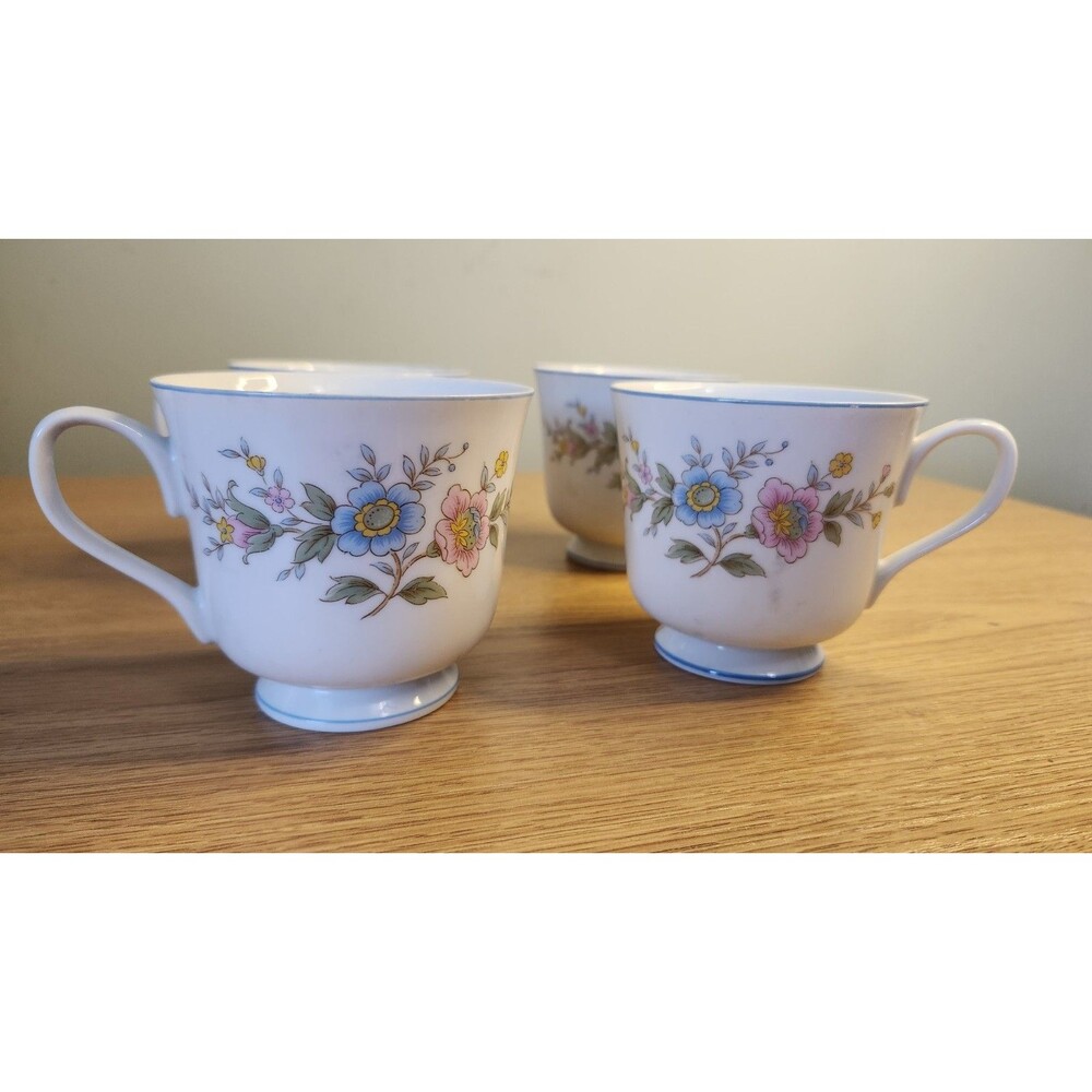 Lot of Four (4) Ecko Prudence Vintage Floral Cottage Core Coffee Cups